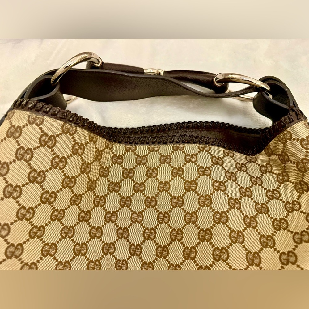 Gucci Monogram Handbag - Horsebit Hobo (Large)